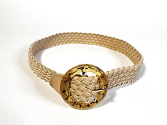 Cream Woven -Belt