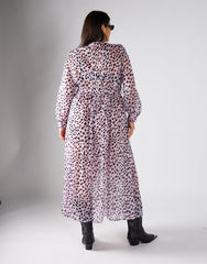 Glamorous Curve Lilac Dalmatian Maxi Dress