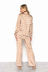 CK6199-BROWN KHAKI CHECK